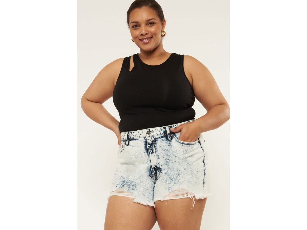 KanCan AcidWash Short- Plus- KC9145AC-P