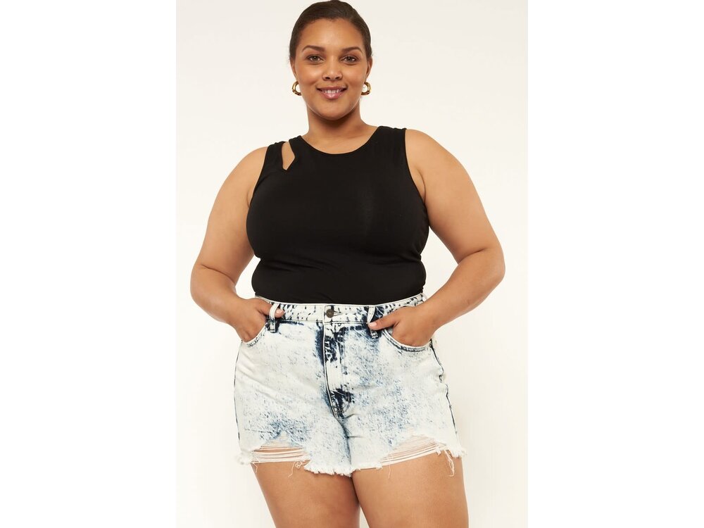 KanCan AcidWash Short- Plus- KC9145AC-P