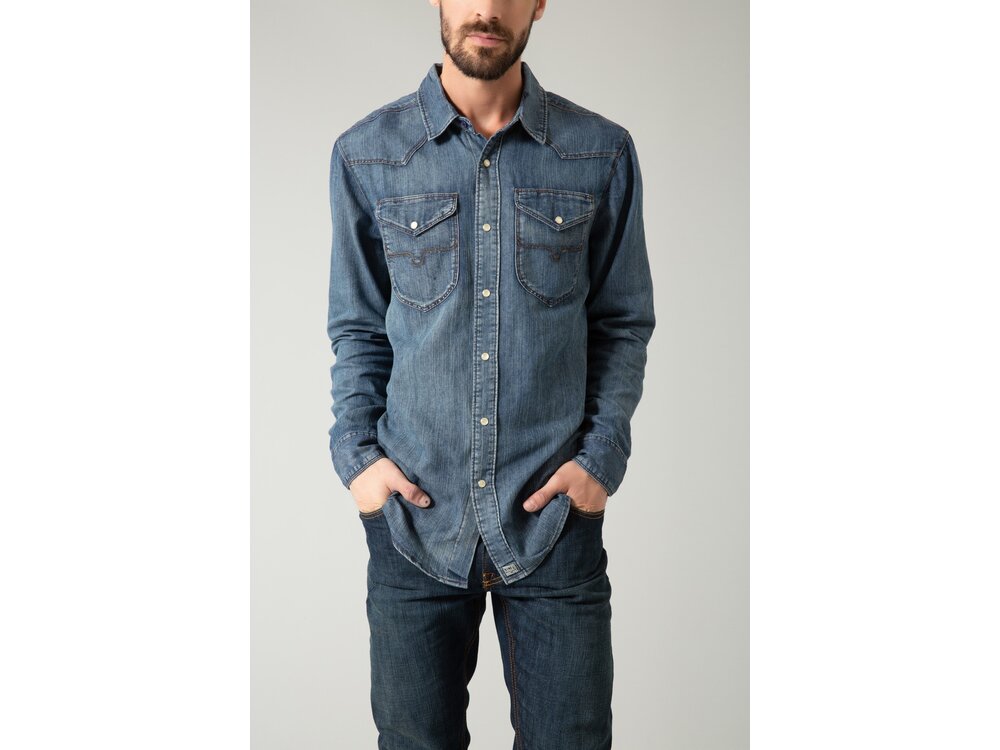 Kimes Ranch Grimes Dress Shirt- Dark Indigo-