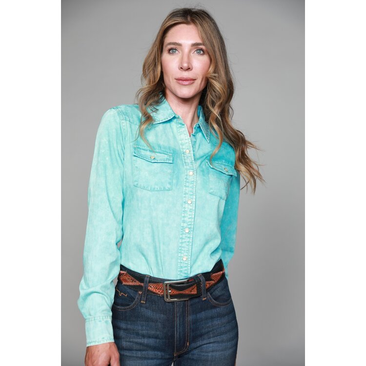 Kimes Ranch KC Tencel Top- Turquoise-