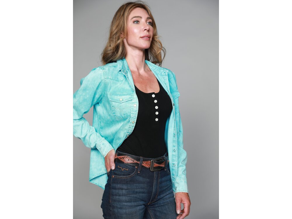 Kimes Ranch KC Tencel Top- Turquoise-