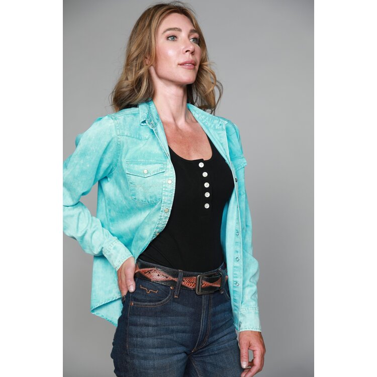 Kimes Ranch KC Tencel Top- Turquoise-