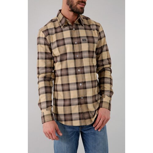 Kimes Ranch Twin Peaks Flannel- Brown-