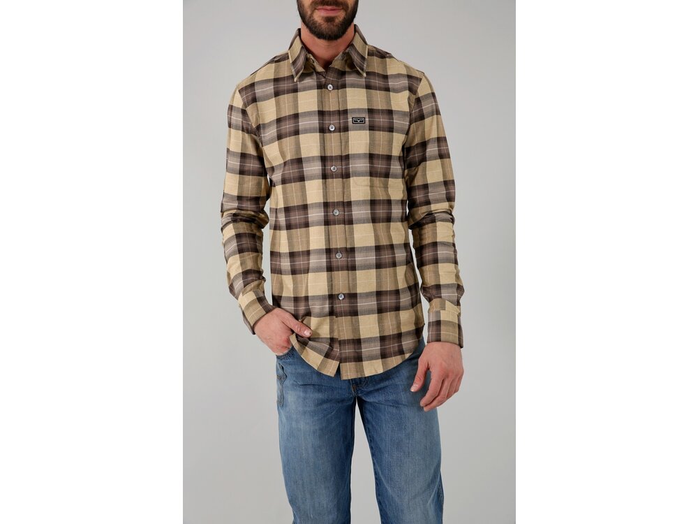 Kimes Ranch Twin Peaks Flannel- Brown-