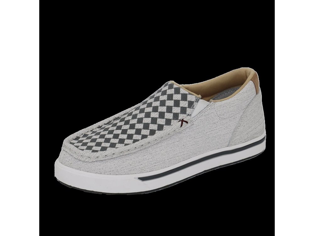 Twisted X Youth Kick- White Checkered - YCA0022