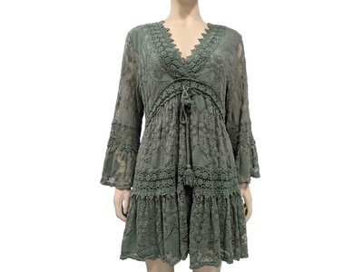 Zenara Athena Lace Dress- Sage