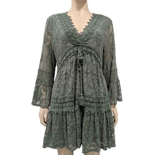 Zenara Athena Lace Dress- Sage