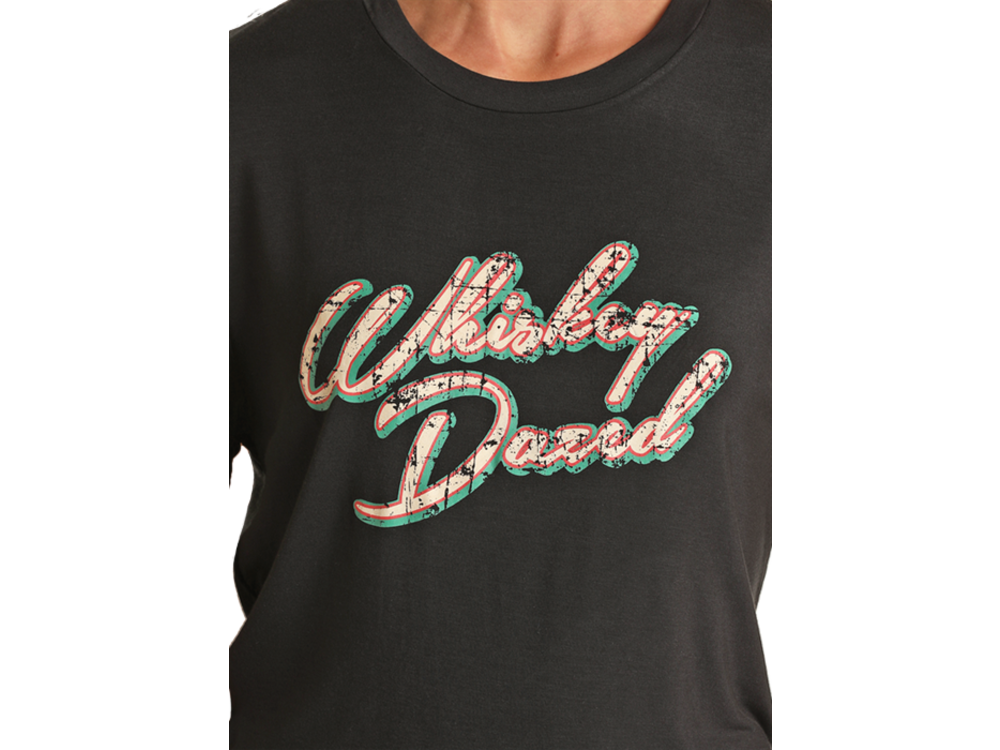 Rock and Roll Denim Whiskey Dazed Graphic Tee-