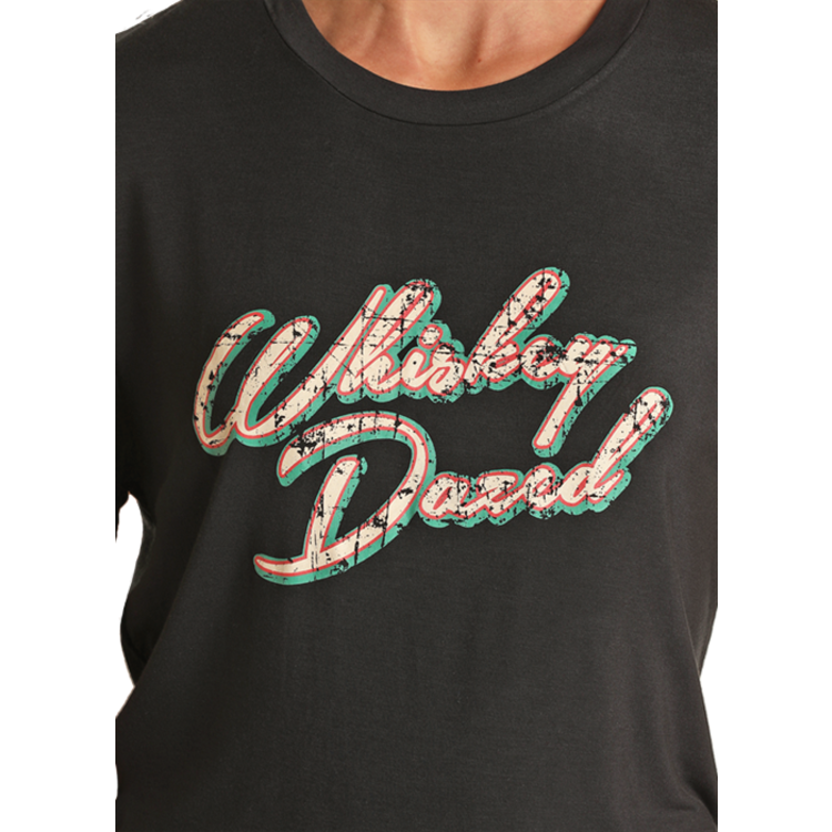 Rock and Roll Denim Whiskey Dazed Graphic Tee-