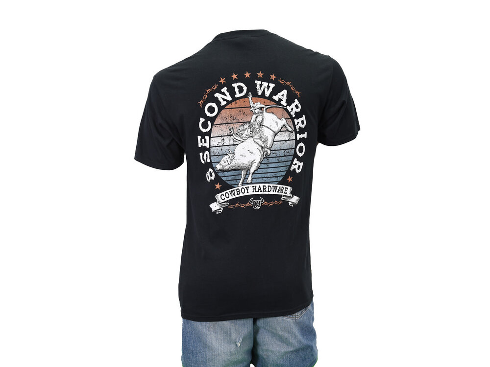 Cowboy Hardware 8 Second Warrior Tee- Black-