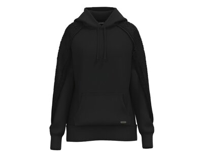 Hooey Black Hoody with Crochet Sleeves