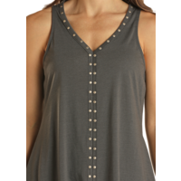 Studded Sharkbite Tank- Charcoal-