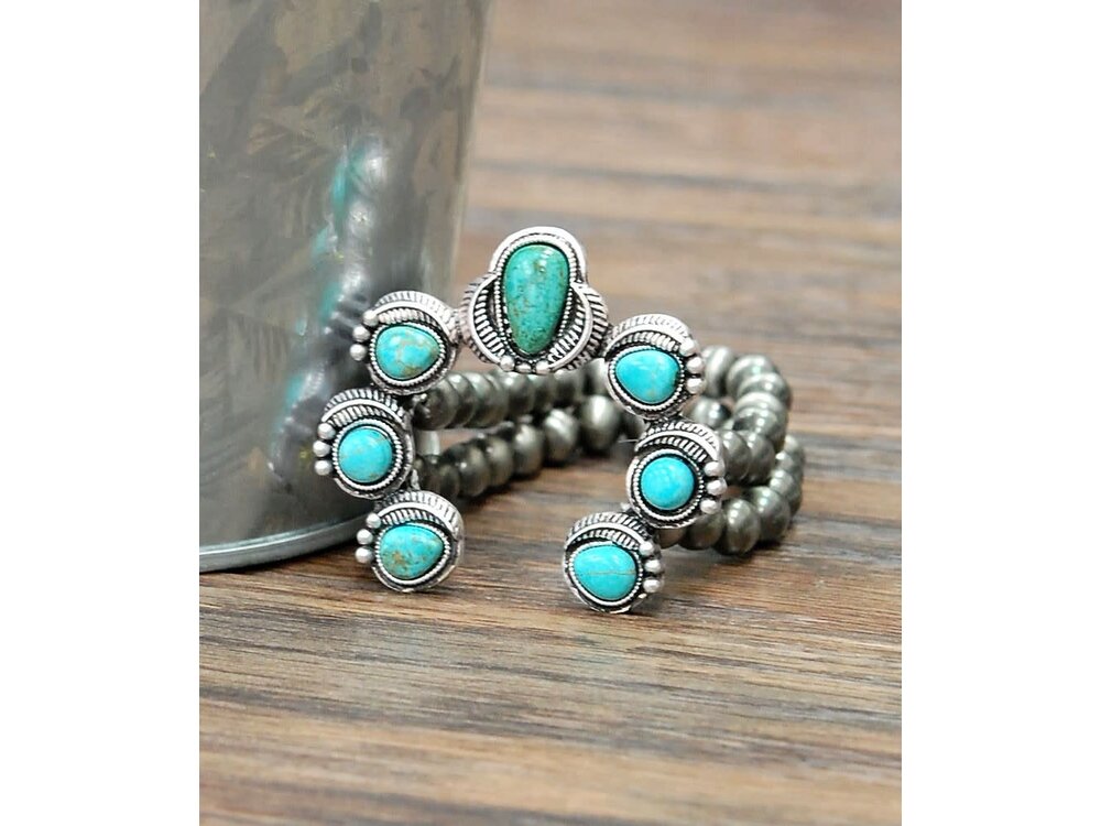 Isac Trading Squash Blossom Bracelet- 710723