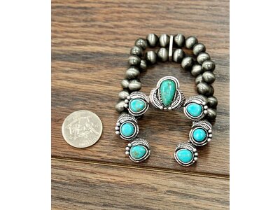 Isac Trading Squash Blossom Bracelet- 710723