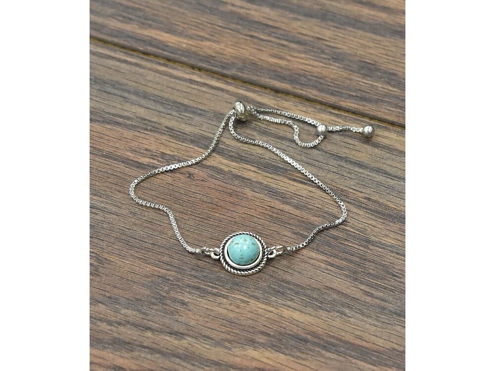 Isac Trading Turquoise Adjustable Bracelet- 710993