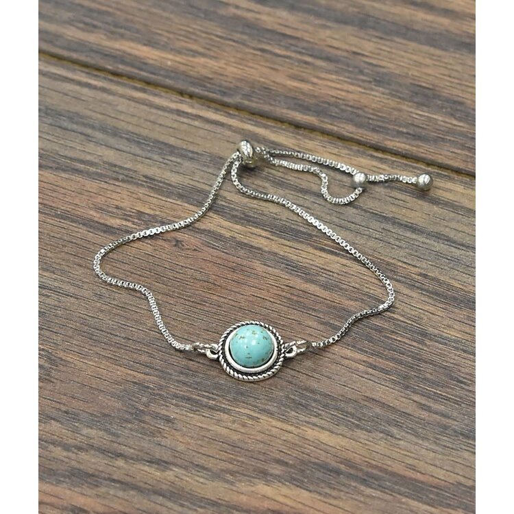 Isac Trading Turquoise Adjustable Bracelet- 710993