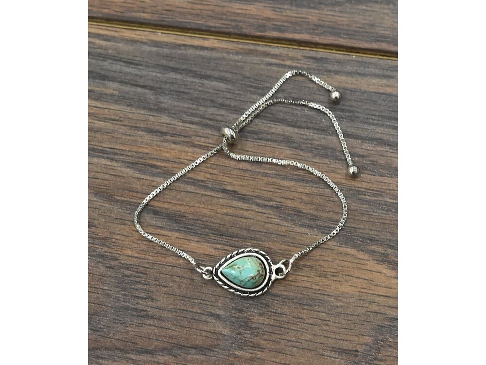 Isac Trading Turquoise Adjustable Bracelet- 710994
