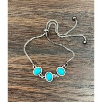 Turquoise Adjustable Bracelet- 711181