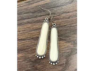 Isac Trading White Turq Earring- 722074