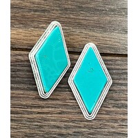 Turquoise Stud Earring- 724239