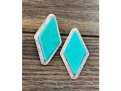 Isac Trading Turquoise Stud Earring- 724239