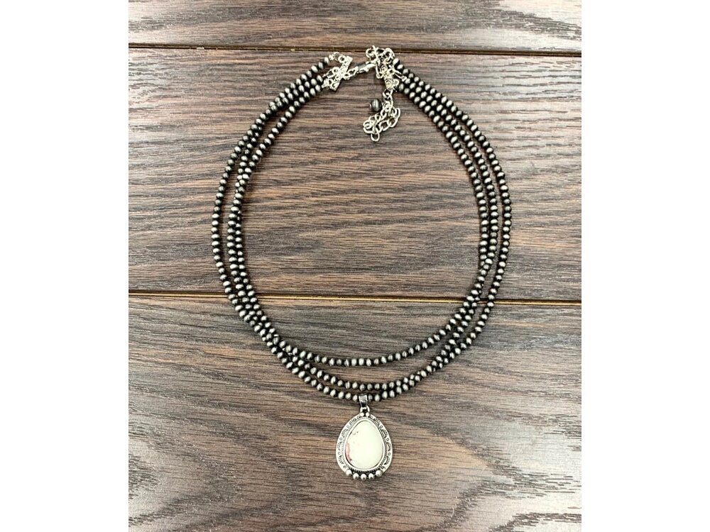 Isac Trading Navajo and Turq Necklace- 733716