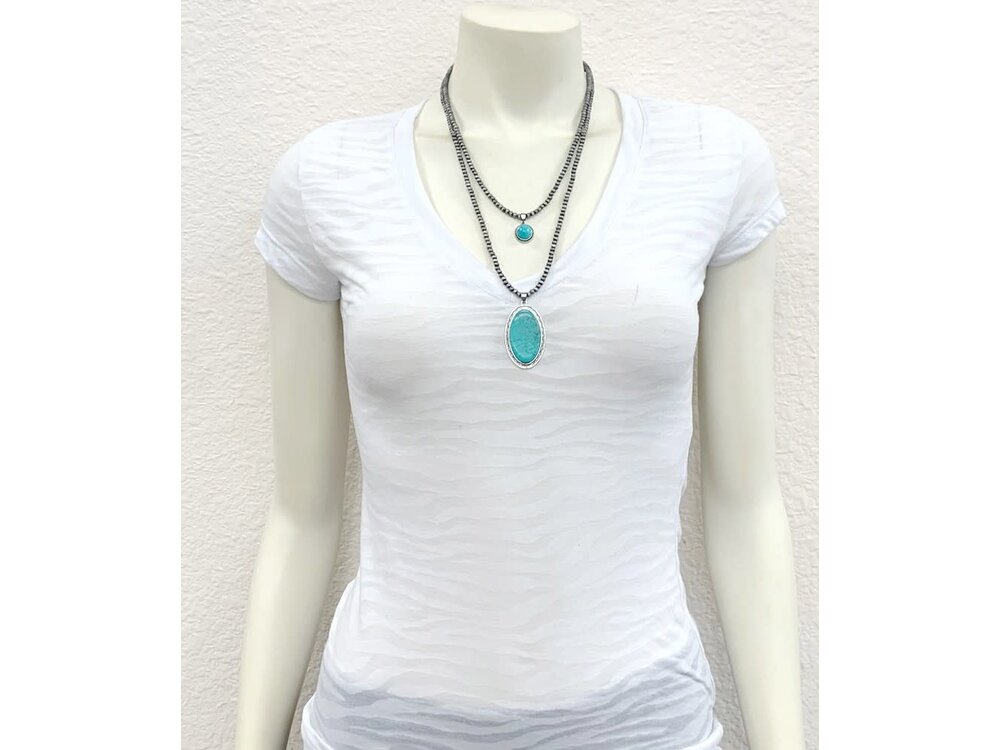 Isac Trading Navajo/Turq Necklace- 734176