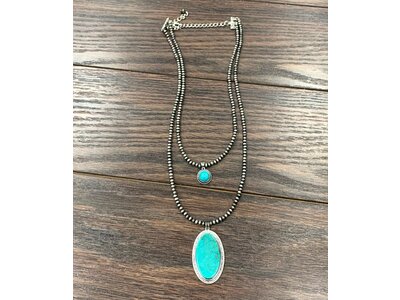 Isac Trading Navajo/Turq Necklace- 734176