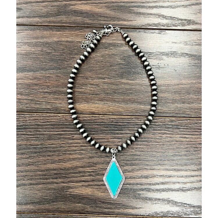 Isac Trading Turquoise Pendant- 736716