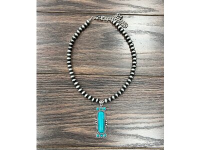 Isac Trading Turquoise Pendant- 736718