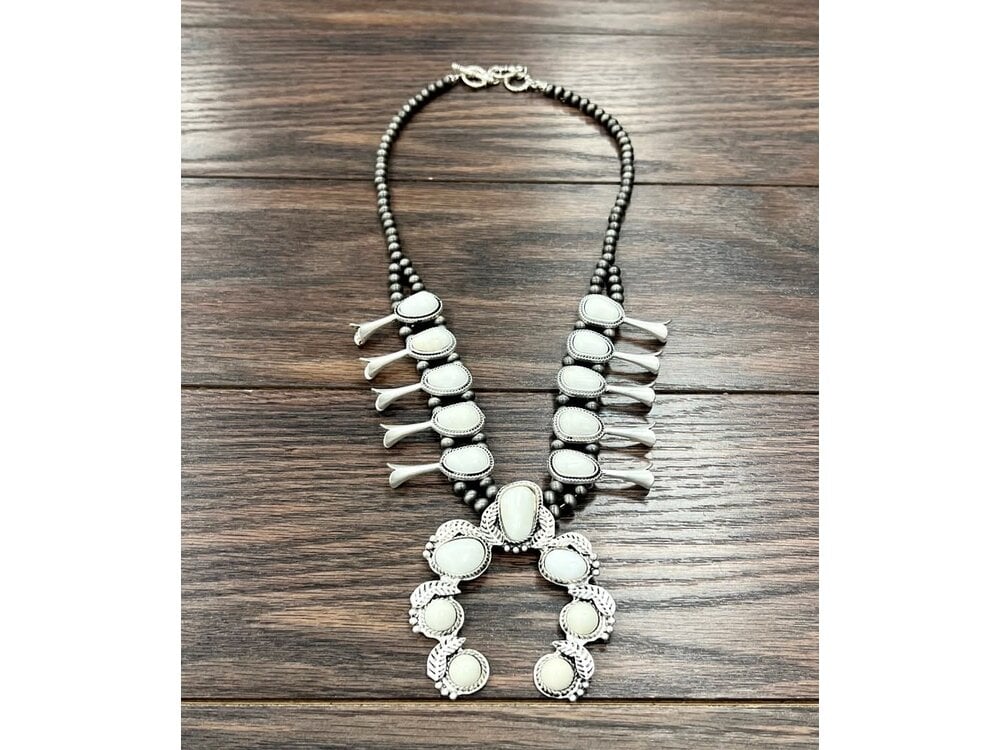 Isac Trading Squash Blossom Necklace-737427