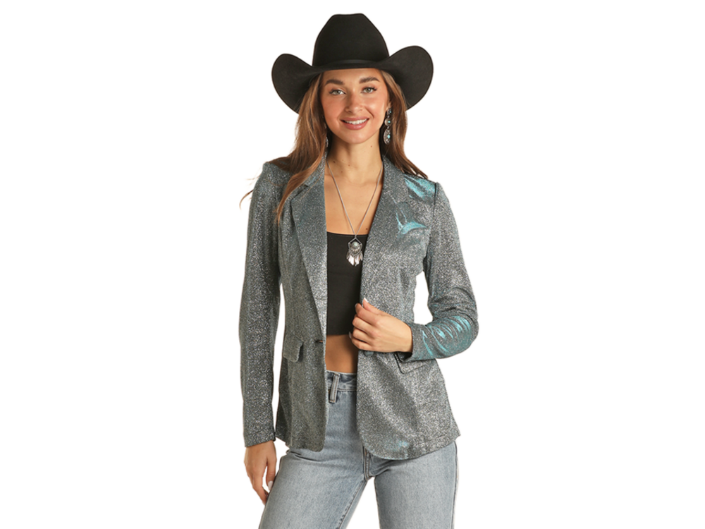 Rock and Roll Denim Iridescent Blazer