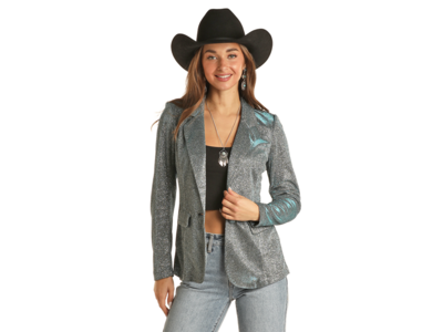 Rock and Roll Denim Iridescent Blazer