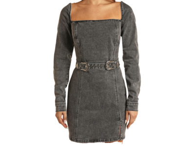 Rock and Roll Denim Black Denim Dress