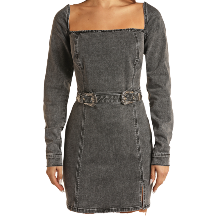 Black Denim Dress - Alternate Route Outfitters