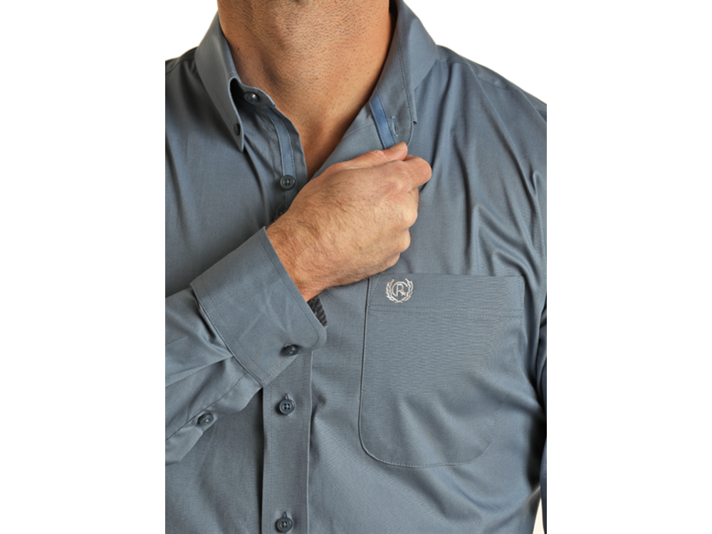 Panhandle Panhandle Solid Button Down- Steel-