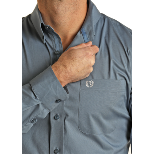 Panhandle Panhandle Solid Button Down- Steel-