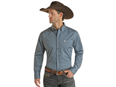 Panhandle Panhandle Solid Button Down- Steel-