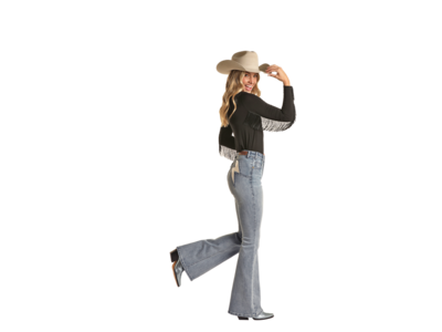 Rock and Roll Denim Lightning Bolt Flare-