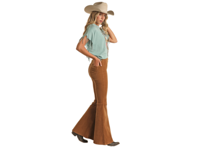 Rock and Roll Denim Corduroy Bell Bottom- Mustard-