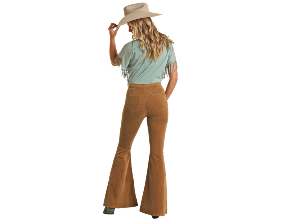Rock and Roll Denim Corduroy Bell Bottom- Mustard-