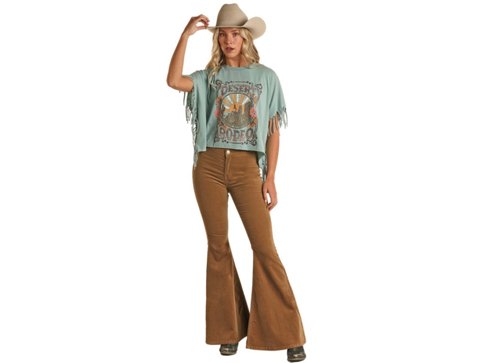 Rock and Roll Denim Corduroy Bell Bottom- Mustard-