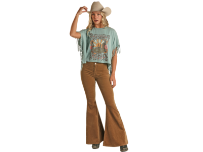 Rock and Roll Denim Corduroy Bell Bottom- Mustard-