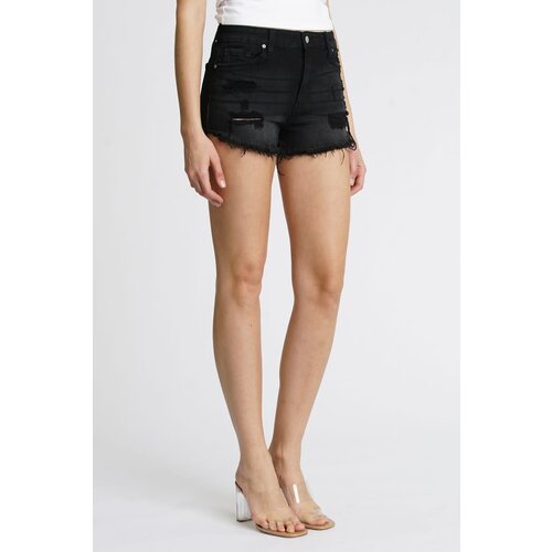 Eunina Black High Rise Shorts