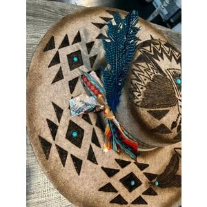 Custom Artist Burned Hat- Freebird