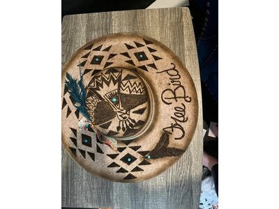 Custom Artist Burned Hat- Freebird