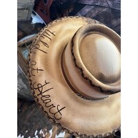 Custom Artist Burned Hat- Wild at Heart