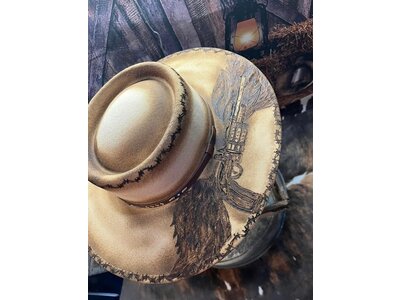 Custom Artist Burned Hat- Wild at Heart