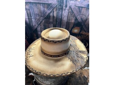 Custom Artist Burned Hat- Wild at Heart