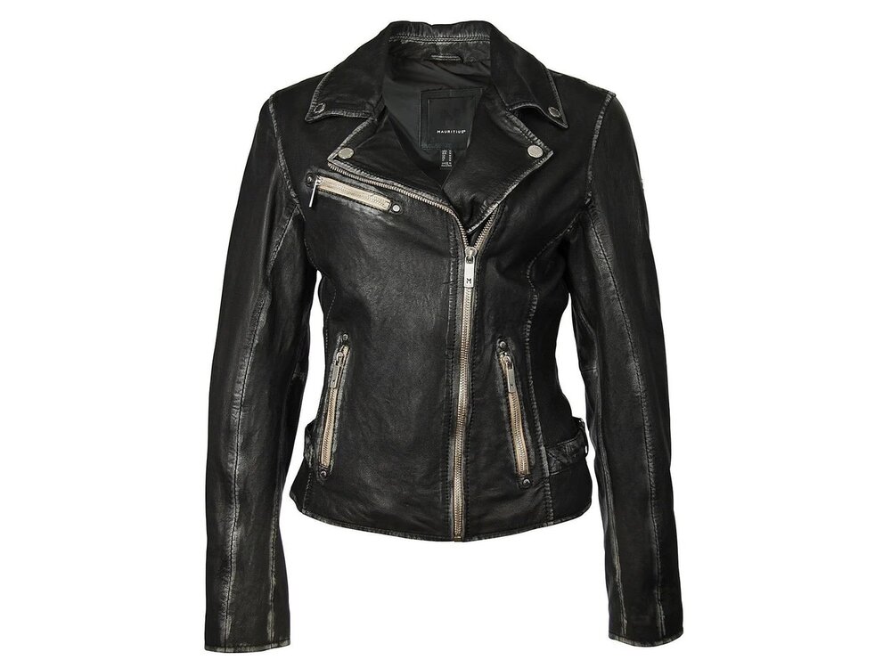 Mauritius Sofia Leather Jacket- Black